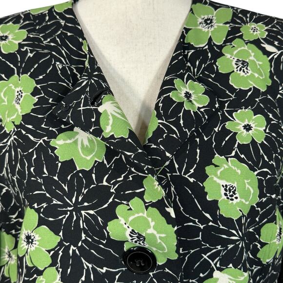 Collections for Le Suit SZ 14 Blazer Jacket Floral Lined Button-Up Cuffed Sleeve - Picture 2 of 9